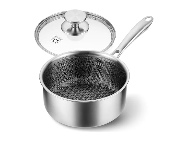 Hybrid Nonstick Stainless Steel Saucepan