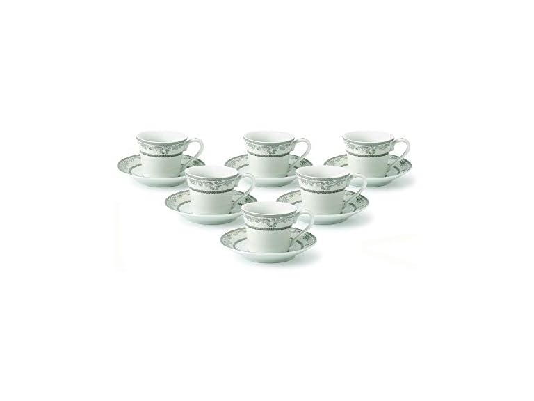 Lorren Home Trends Juliette-6 Espresso or Demitasse Cups