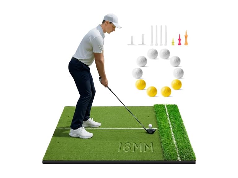 Golfguru Golf Mat with 16mm Dual Turf