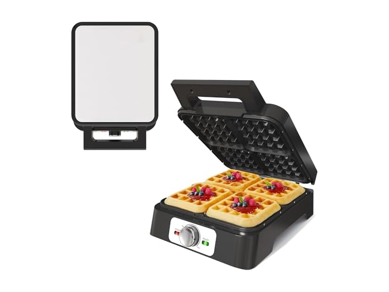 SUNVIVIPRO 4 Slices Belgian Waffle Maker