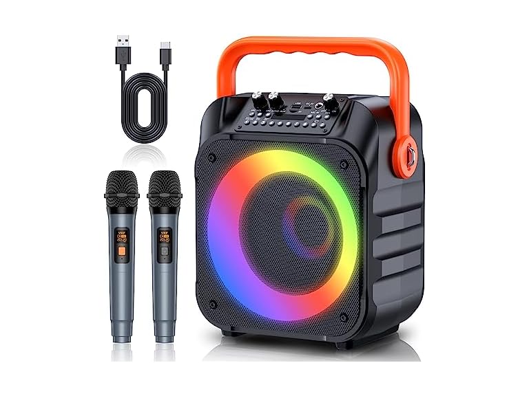 Karaoke Machine with 2 Wireless Mics