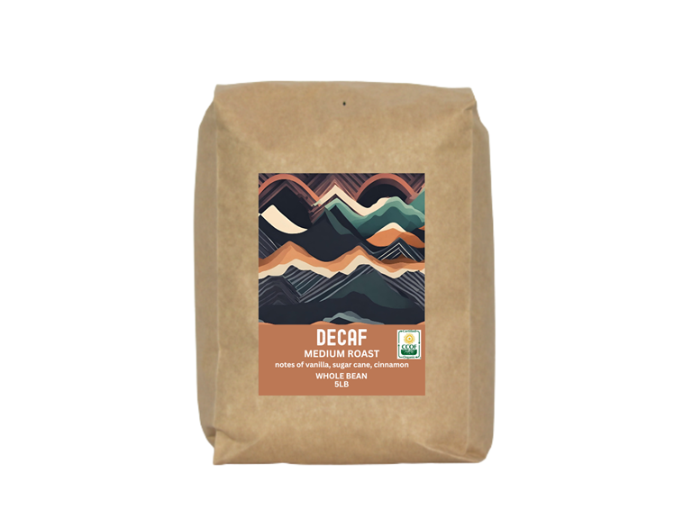 (5lbs) Five Star Coffee Whole Bean Organic Decaf