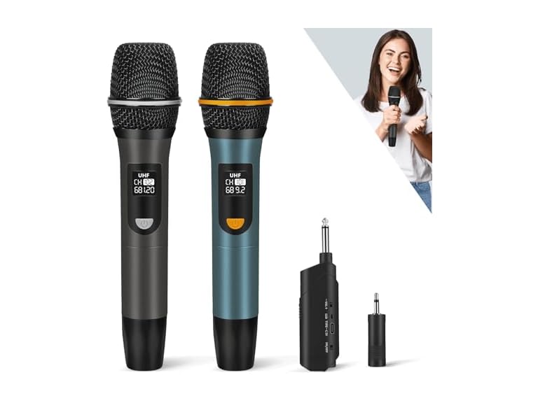 Wireless UHF Karaoke Microphone Set