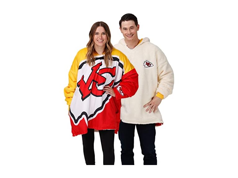 FOCO Unisex Nfl Team Logo Reversible Sherpa Hoodie