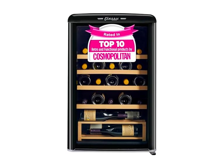 Classic Retro 21" 28-Bottle Wine Cooler