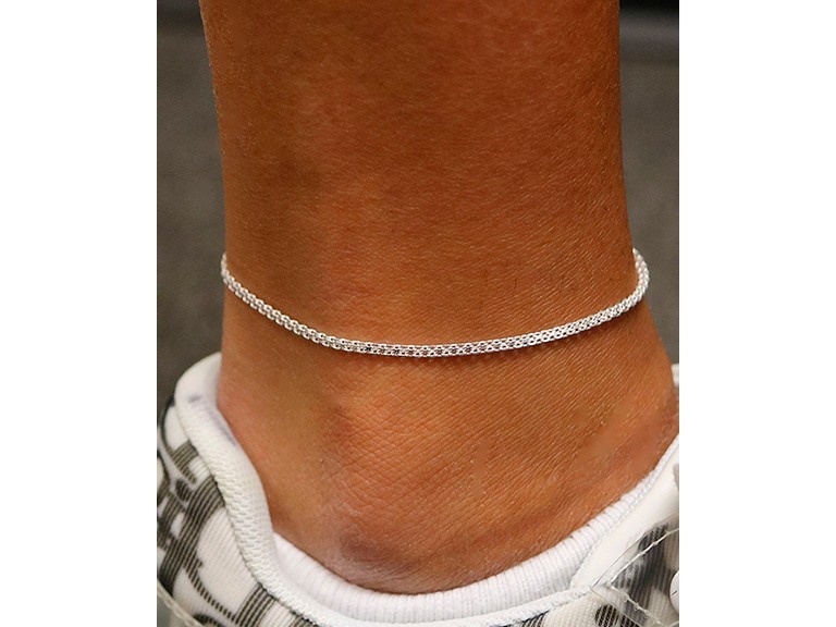 Yeidid Sterling Bismark Anklet 9 or 10"