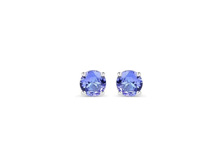 Yeidid Round Cut Tanzanite Stud Earrings