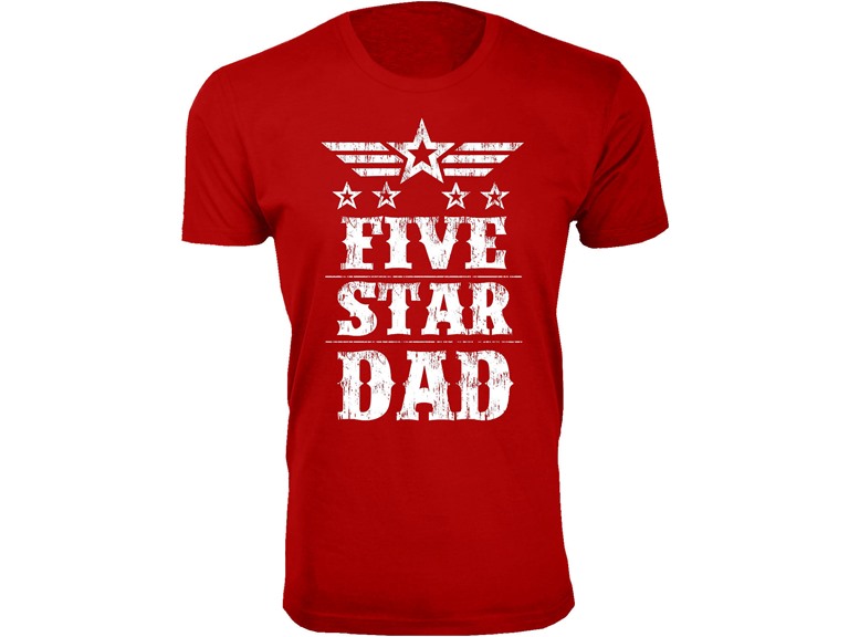 Five Star Dad Grandpa T-Shirt